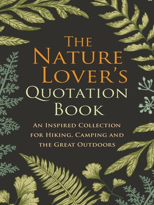 cover image of The Nature Lover's Quotation Book